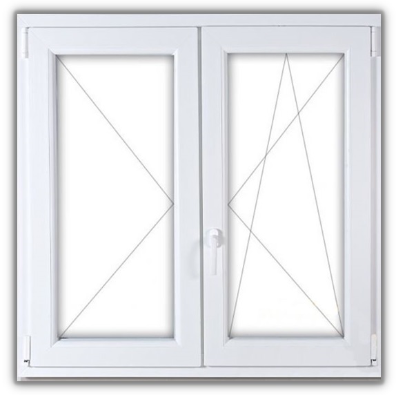120x120 középenfelnyíló bukó-nyíló műanyag ablak jobb | bbscenter.hu